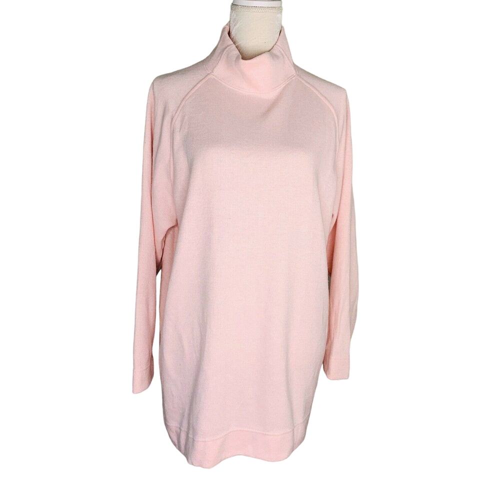 NY & Co Sweater Pink Medium Long Sleeves Mock Turtleneck Soft New